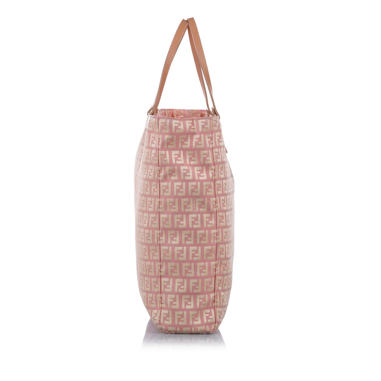 Fendi Zucchino Tote Bag Shg Canvas Pm Authentic 150196