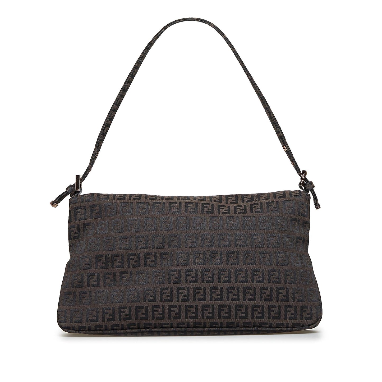 Fendi Zucchino Double Baguette Shg Riwgfn Handbag Flap Shoulder Bag