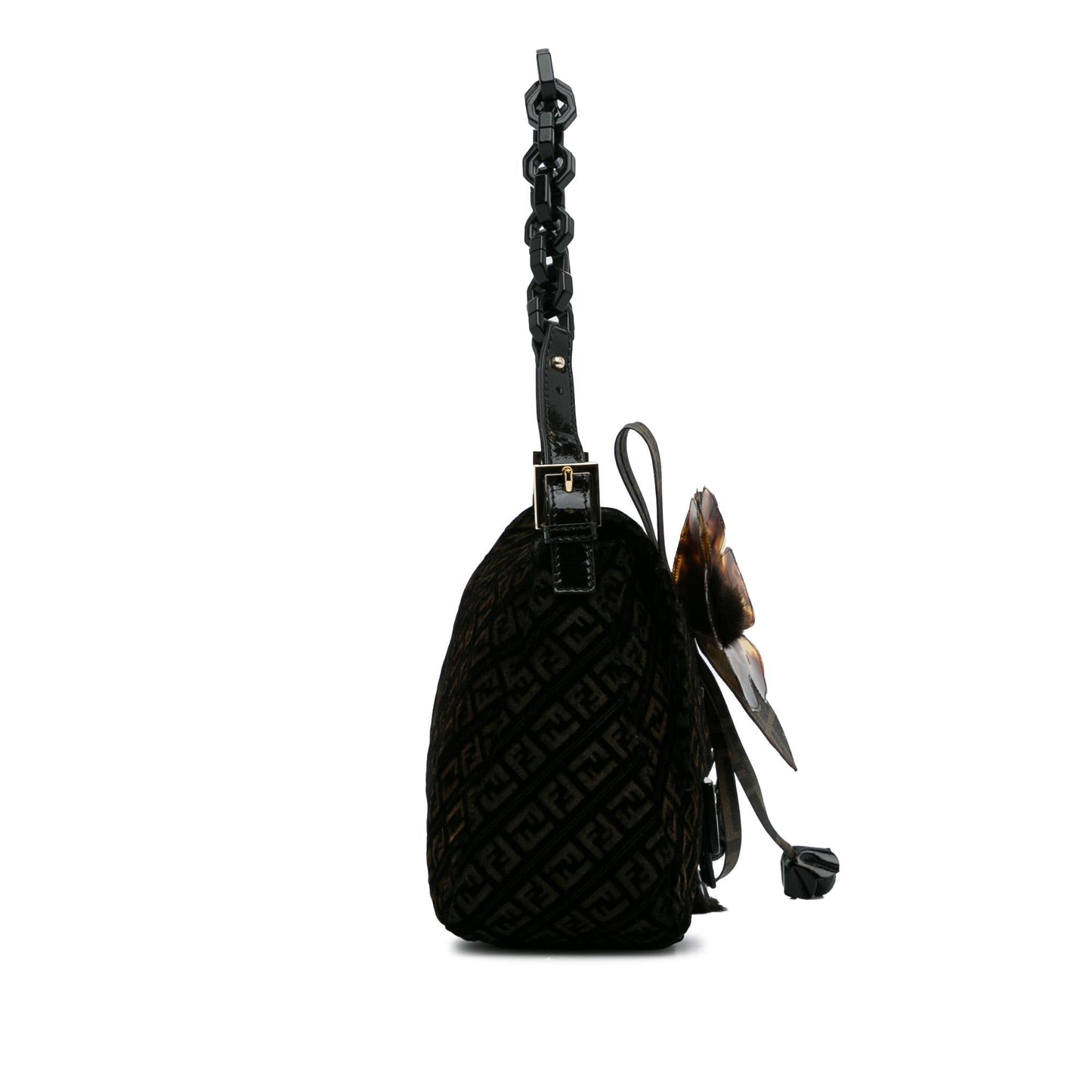 Fendi Zucchino Velvet Mamma Shoulder Bag Shg C9W5Ep Chain
