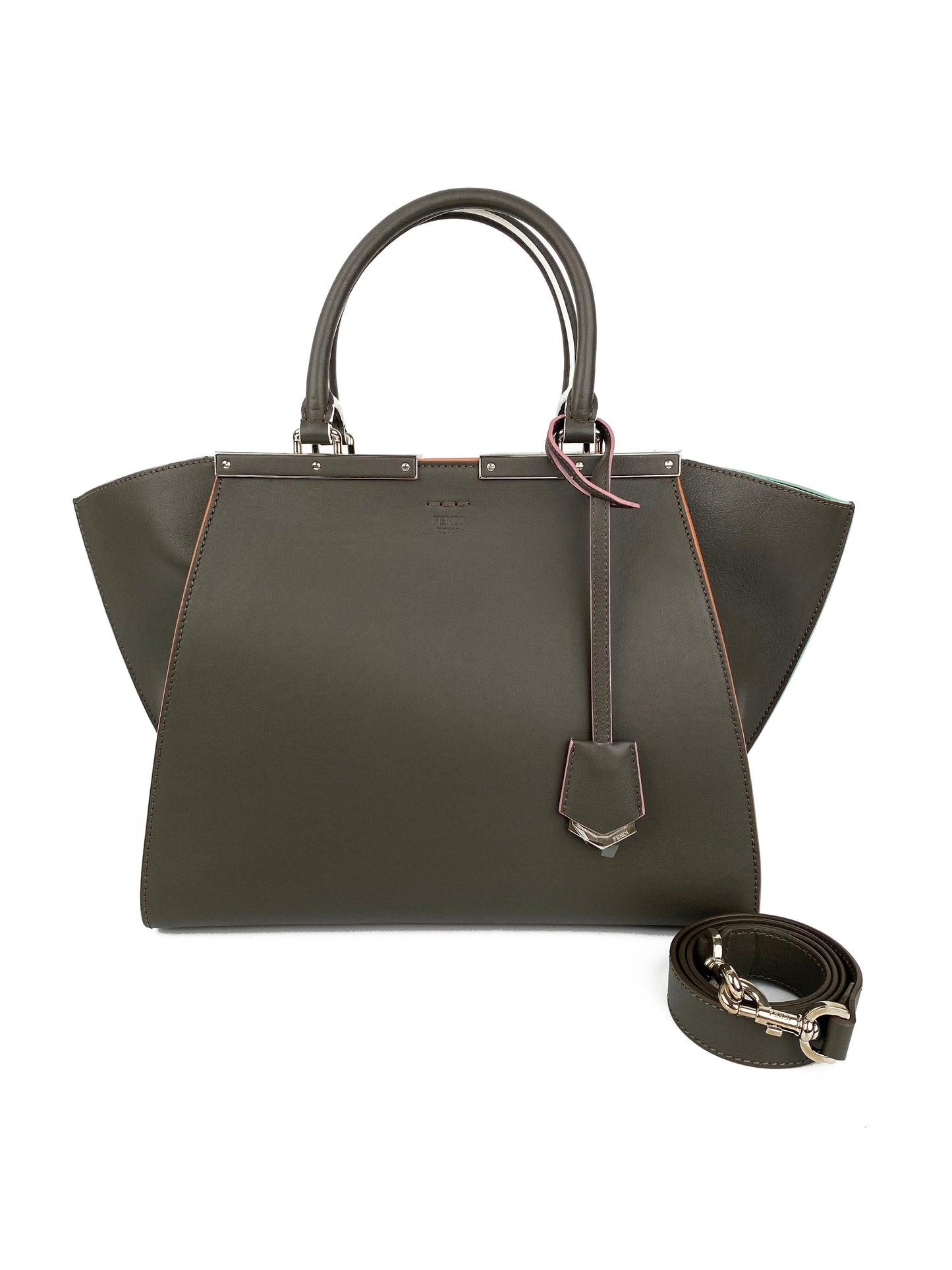 Fendi Tote Bag 2Jours Grey Gray Shoulder Bag