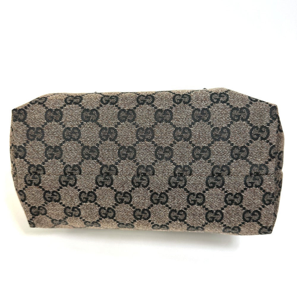 Gucci GG Leather Canvas Brown Handbag