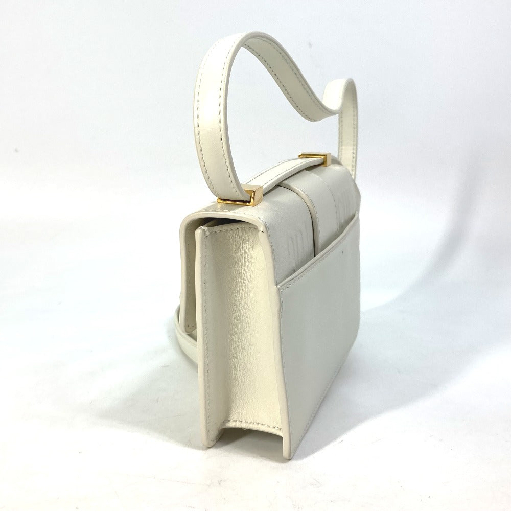 Dior Christian Shoulder Bag Cdmetal Montagne Women Leather White