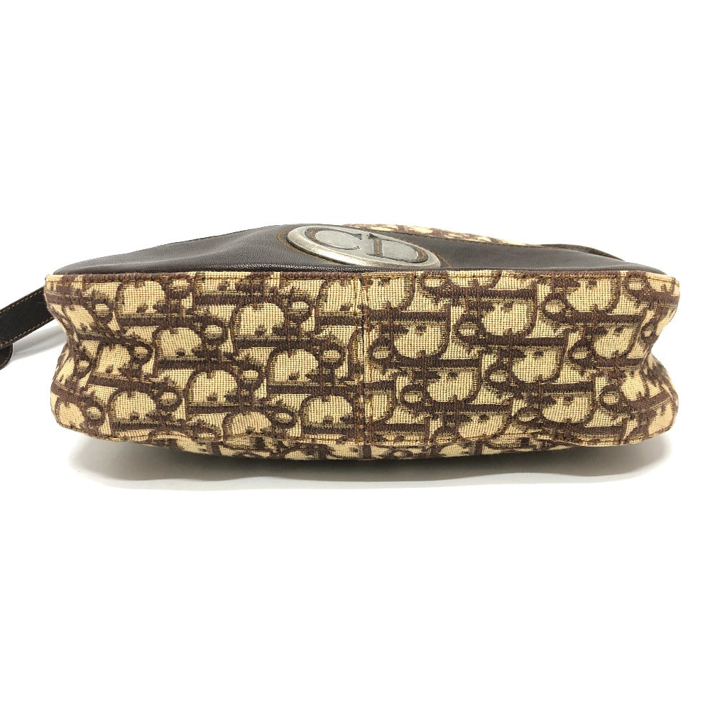 Dior Christian Shoulder Bag Trotter Women Leather Canvas