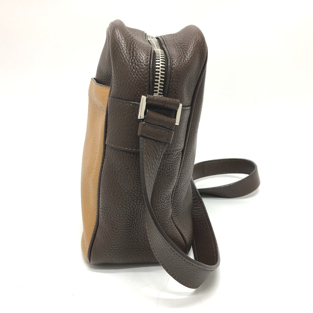 Shoulder Bag Triangle Logo By Color Women Leather Brown