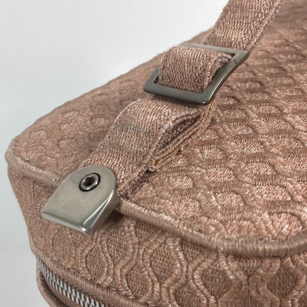 Dior Christian Handbag Mesh Vanity Bag Women Canvas Pink Travel Bag