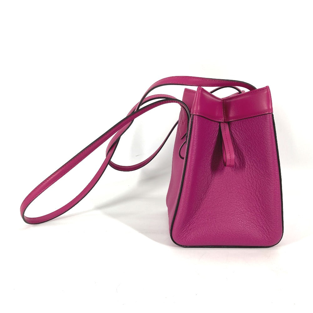 Fendi Shoulder Bag 8Bs083 Origami Women Leather Purple Mini