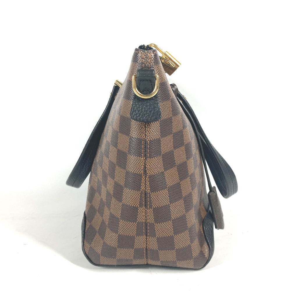 Louis Vuitton N41014 Damier Hyde Park Leather Canvas Black Shoulder Bag