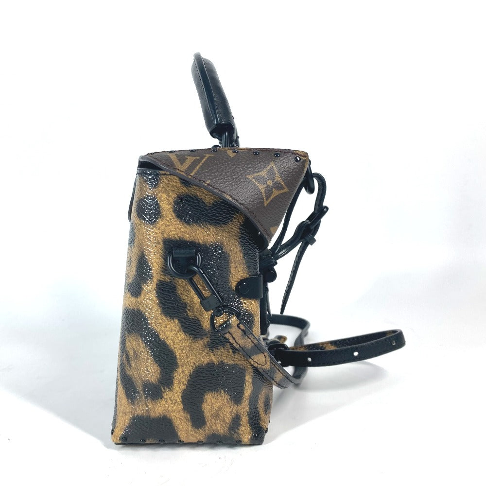 Louis Vuitton Vanity M43001 Reverse Leopard Camera Monogram Canvas Brown Handbag