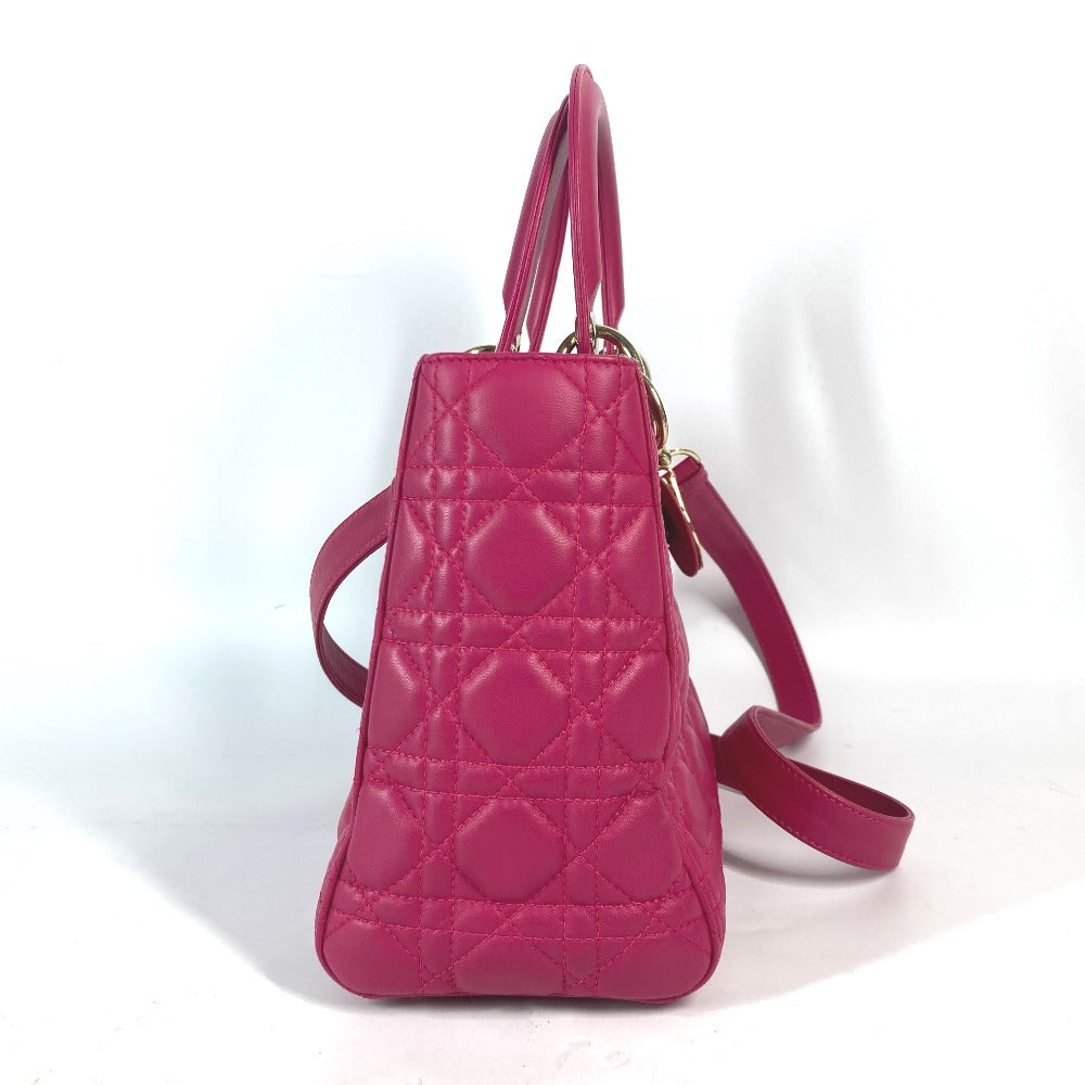 Dior Handbag Lambskin Crossbody Lady Women Pink Crossbody Bag