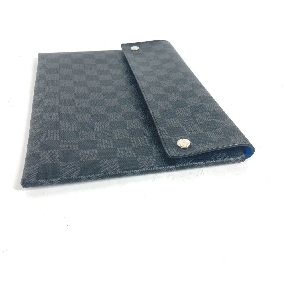 Louis Vuitton N60255 Damier Grafitto Damier Grafitte Canvas Black Clutch Bag