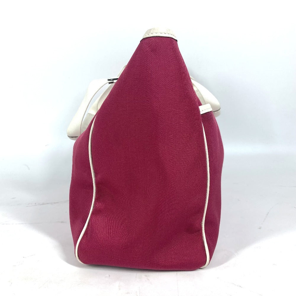 Gucci jacquard GG charm Leather Nylon Pink Logo Shoulder Bag