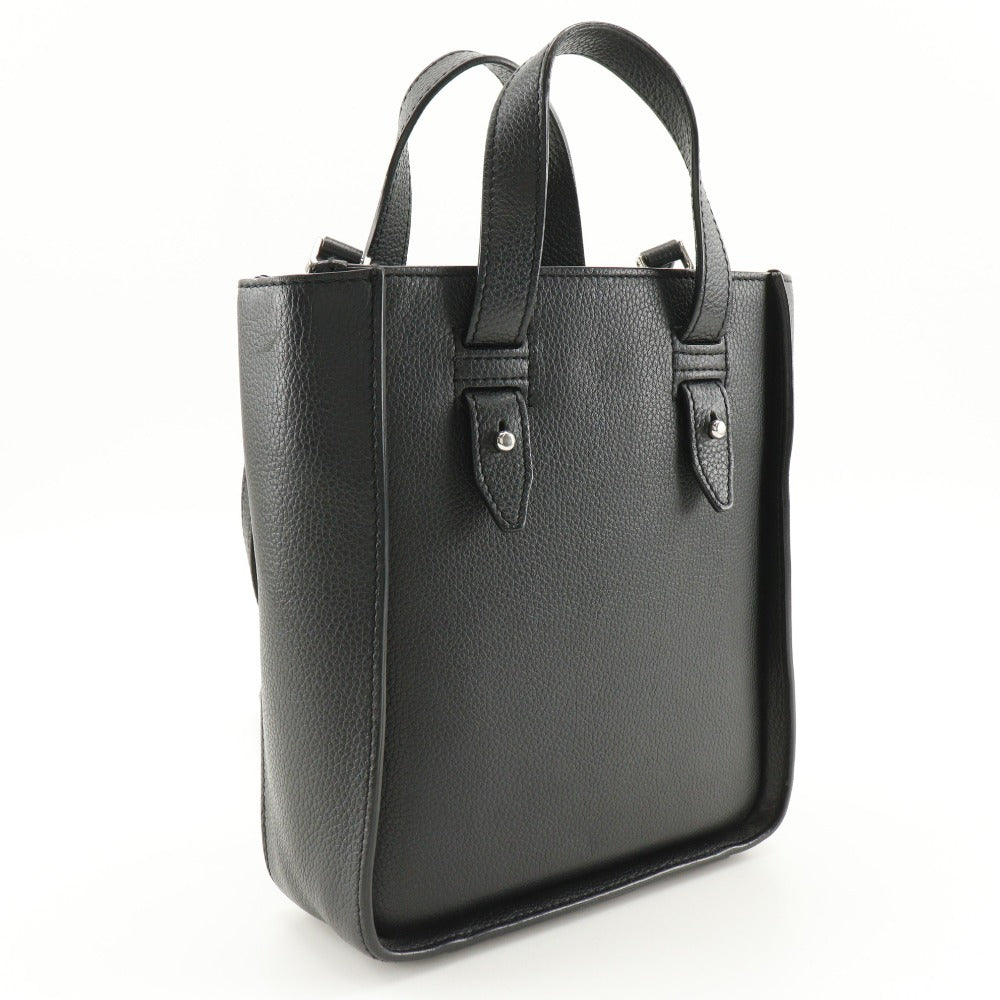 Dior Christian Handbag Calfskin Wayshoulder Bag Saddle Tote Black Mini
