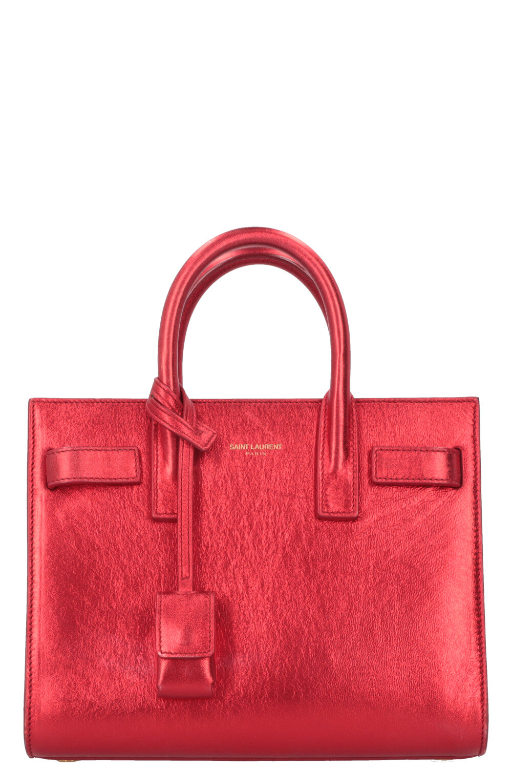 YSL Saint Laurent Crossbody Bag Nano Sac De Jour Metallic Red