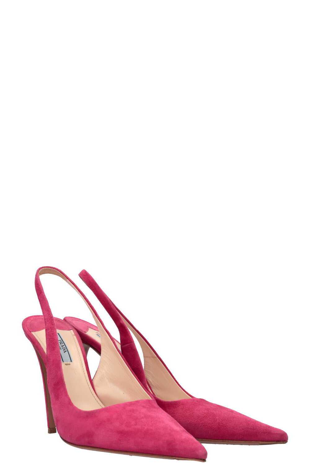 Prada Sling Bag Slingback Heels Suede Pink Shoes