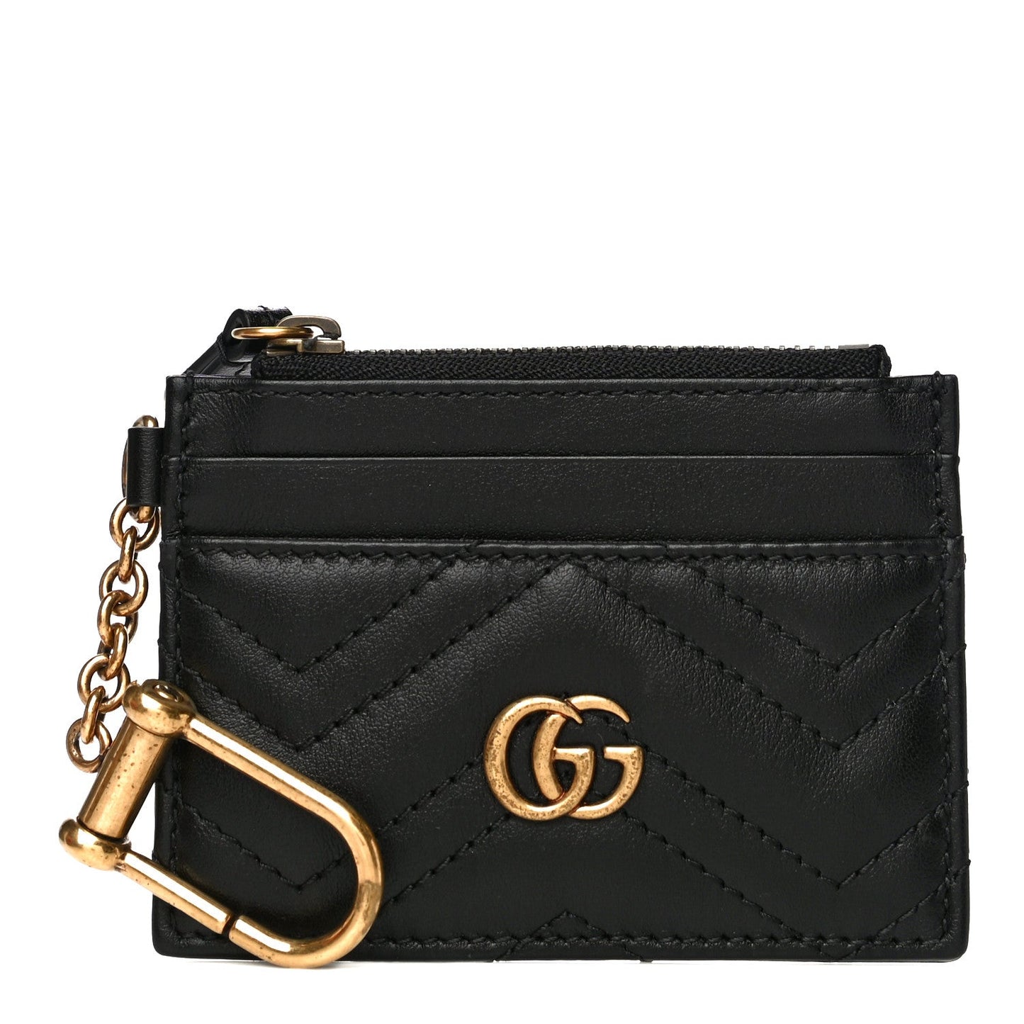 Gucci GG MARMONT KEY HOLDER Leather Calfskin Wallet Case