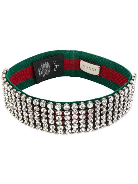 Gucci CRYSTAL WEB HEADBAND Travel Bag