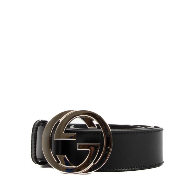 Gucci G BUCKLE Leather Belt Leather Belt