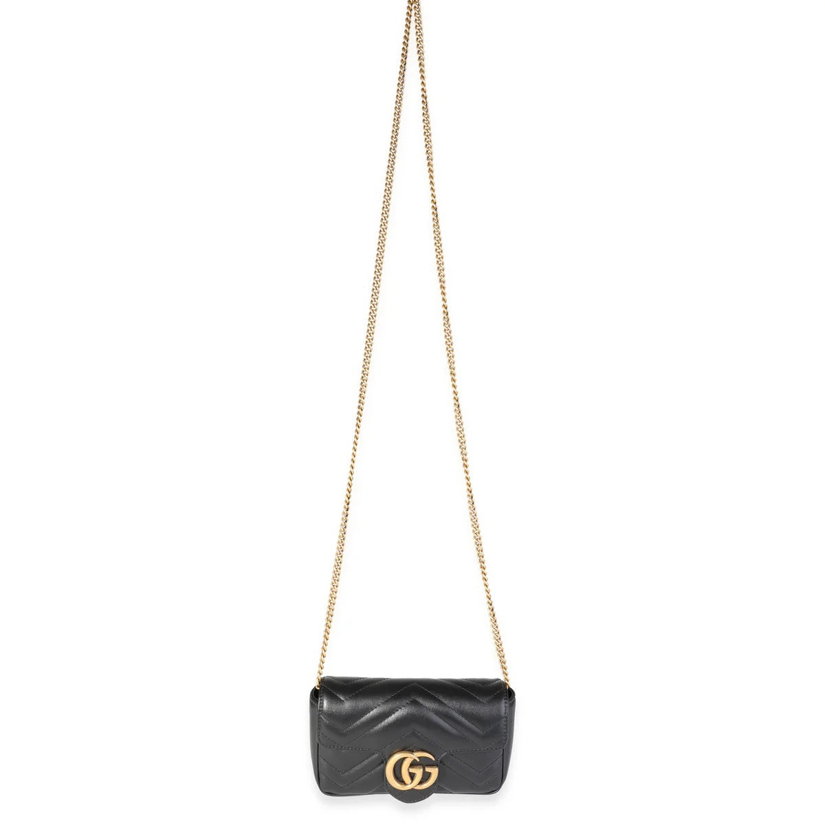 Gucci GG MARMONT SUPER Leather Calfskin Mini Chain Travel Bag