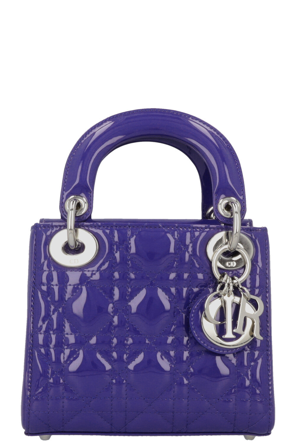 Dior Crossbody Bag Lady Patent Purple Mini