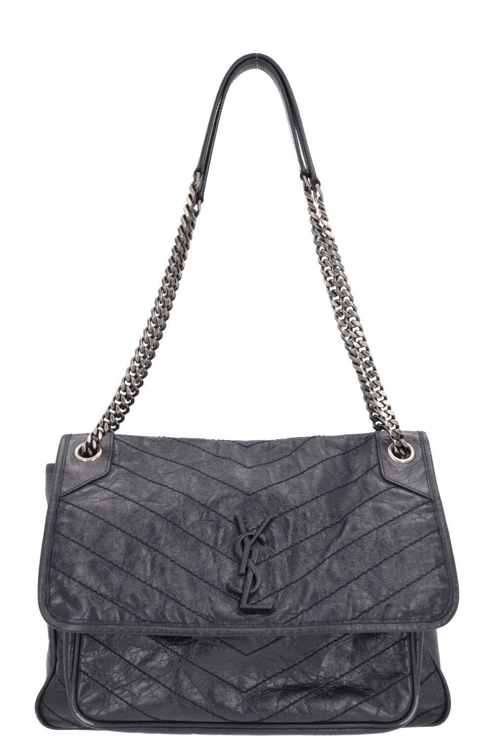 YSL Saint Laurent Niki Shoulder Bag Blue Large