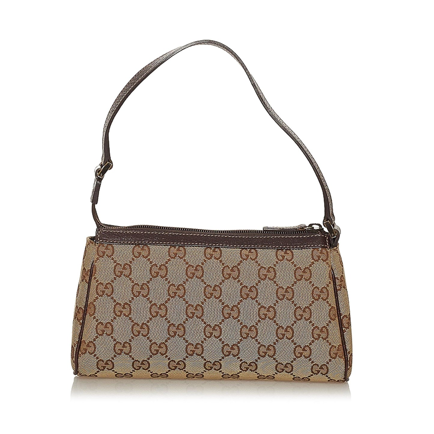 Gucci Abbey GG Baguette SHG Canvas Brown Handbag Baguette Shg