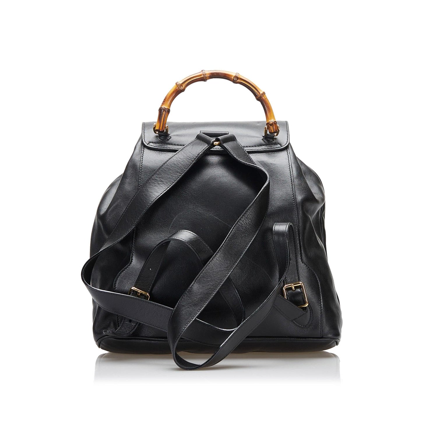 Gucci Bamboo Backpack SHG Calf Black