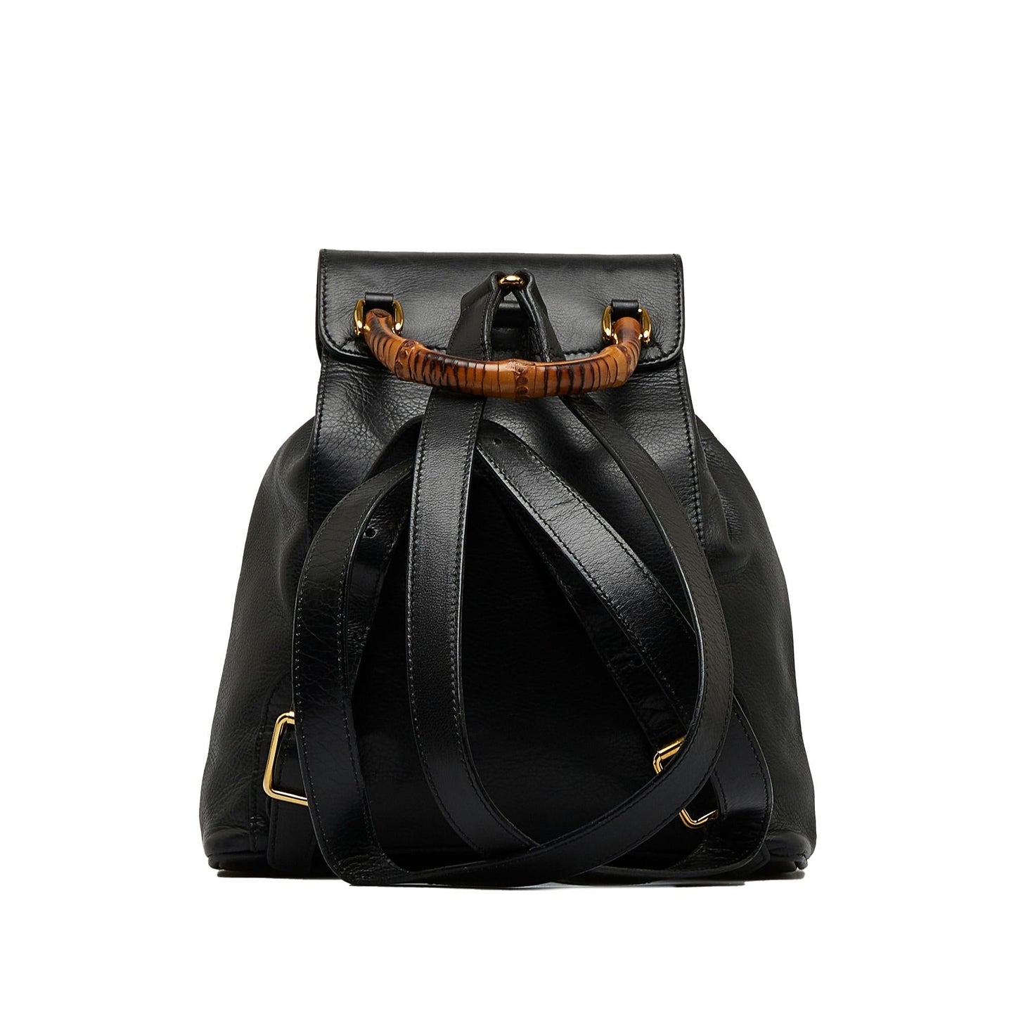 Gucci Bamboo Drawstring Backpack SHG-quqvrC Leather Calf Black Jewelry