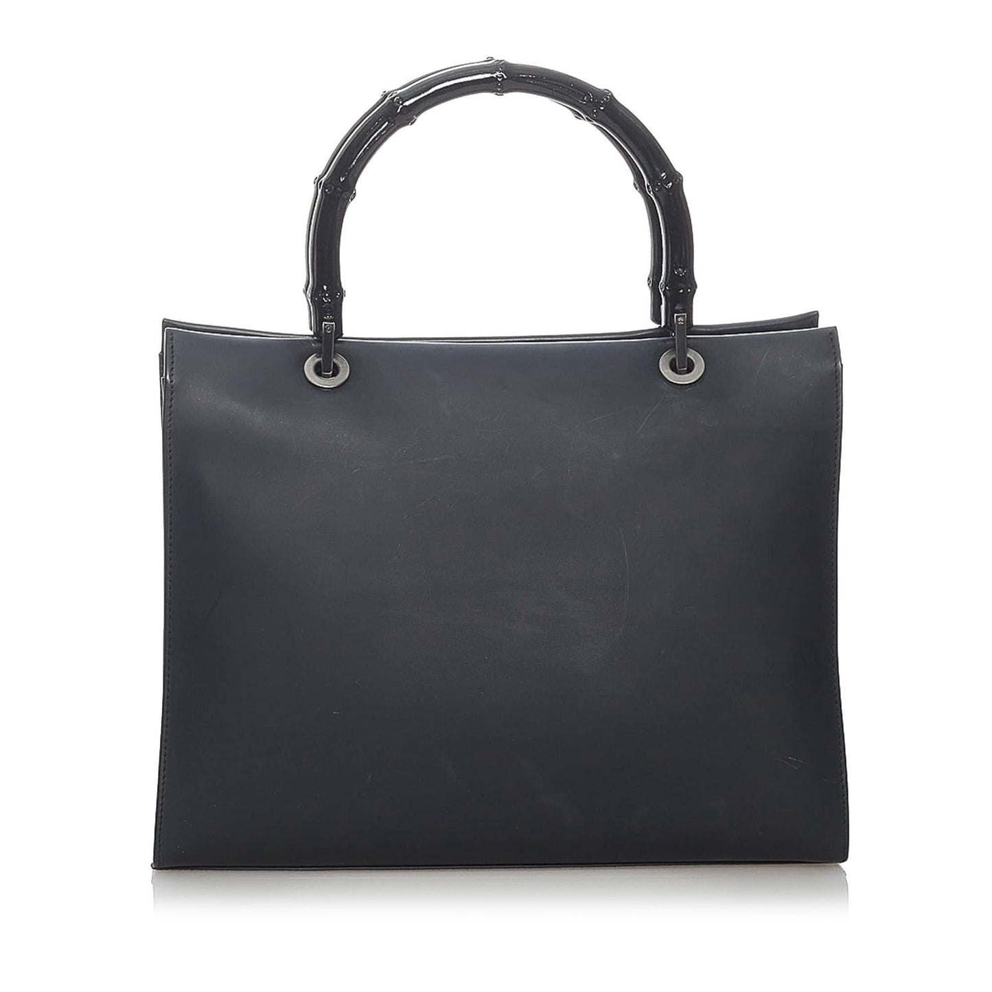 Gucci Bamboo SHG Leather Calf Black Satchel Bag Satchel Shg