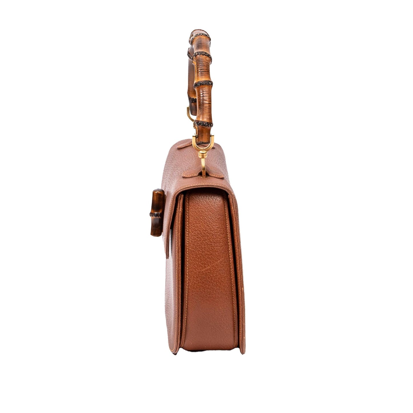 Gucci Bamboo Night SHG-3sJex1 Leather Calf Brown Satchel Bag