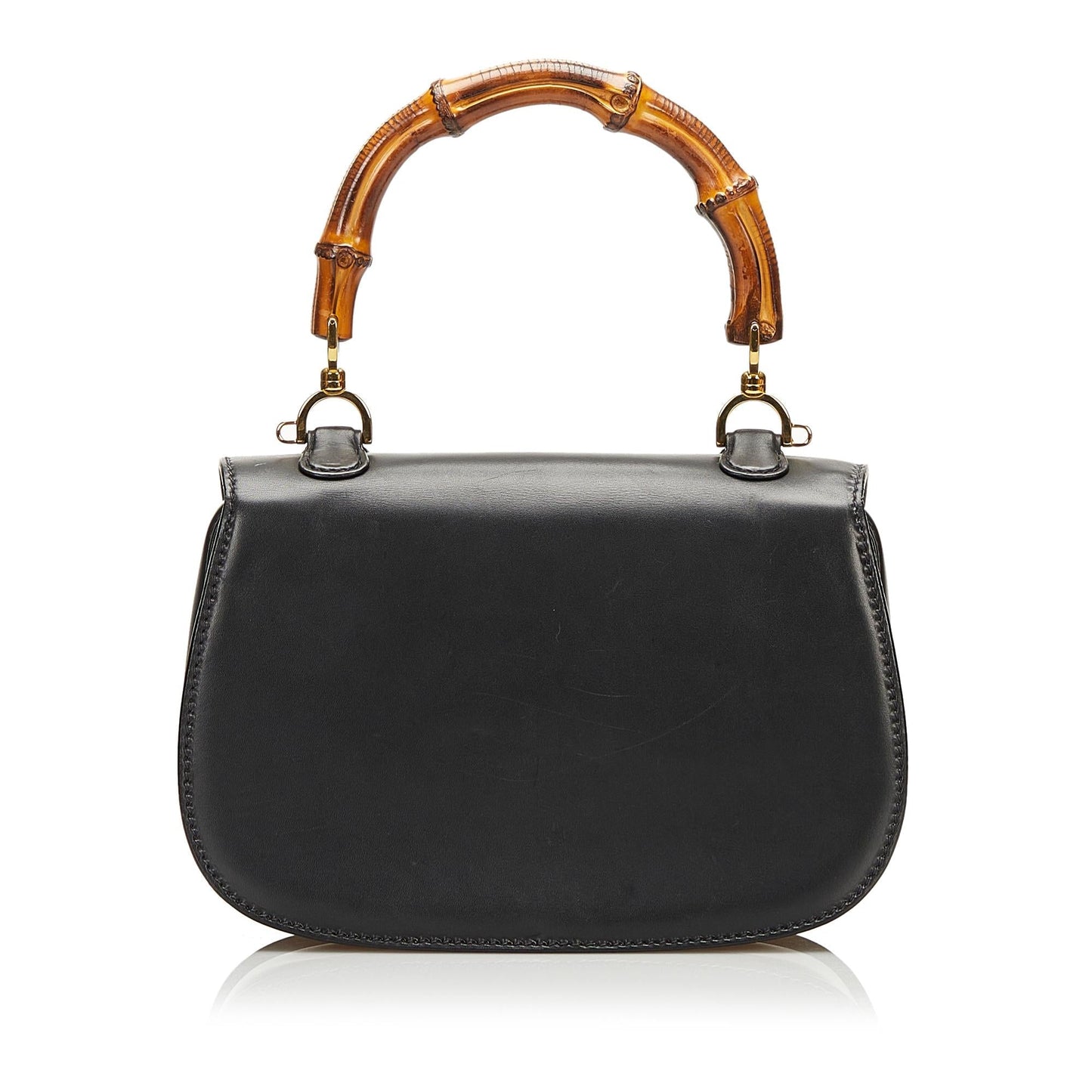 Gucci Bamboo Night SHG Calf Black Satchel Bag