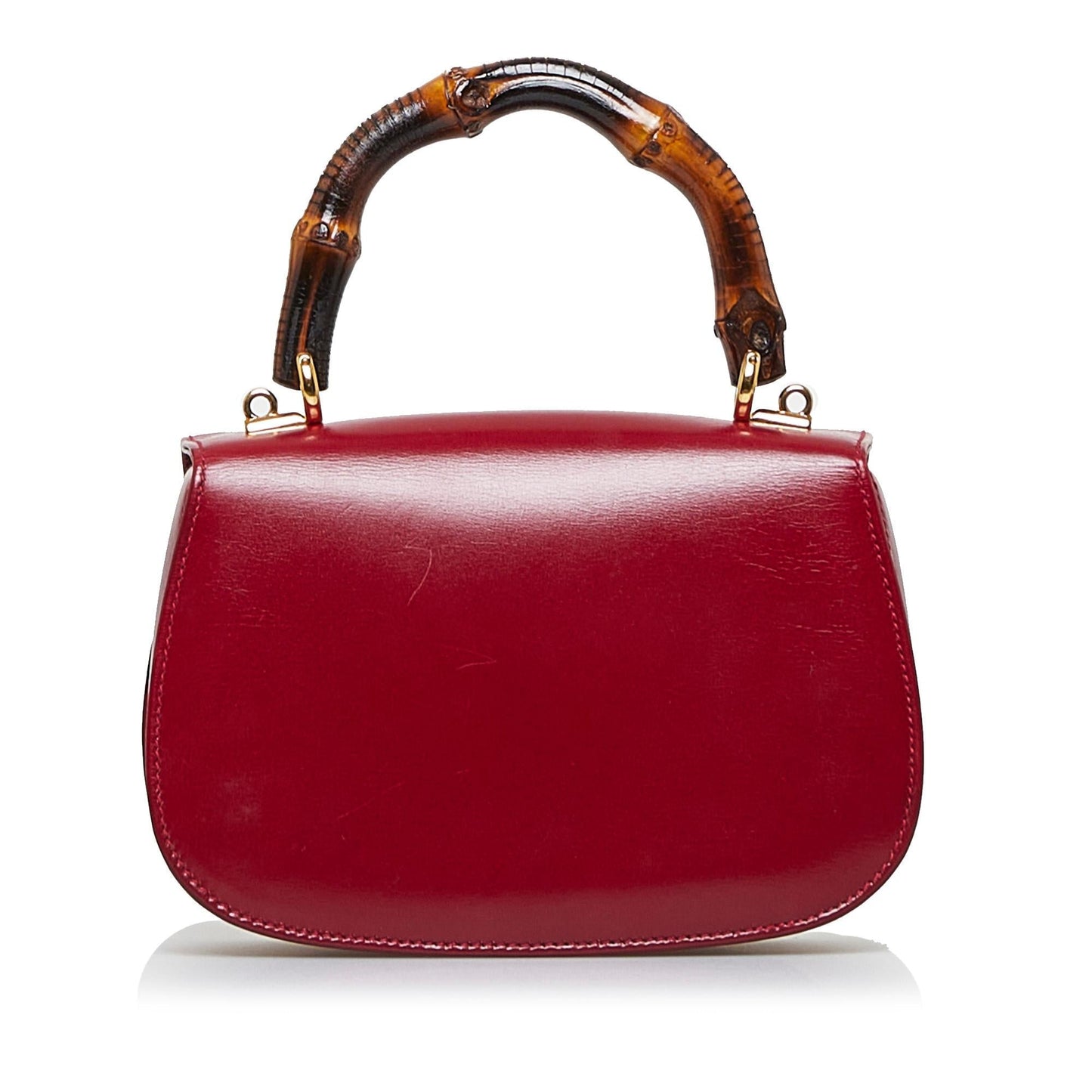 Gucci Bamboo Night SHG-Yws4Ca Calf Red Satchel Bag