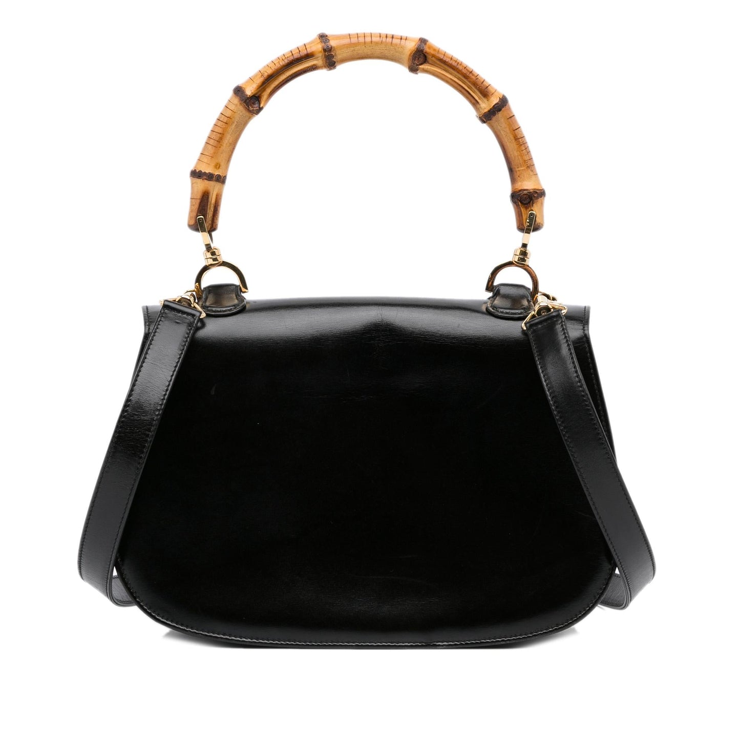 Gucci Bamboo Night SHG-mLHePu Calf Black Satchel Bag