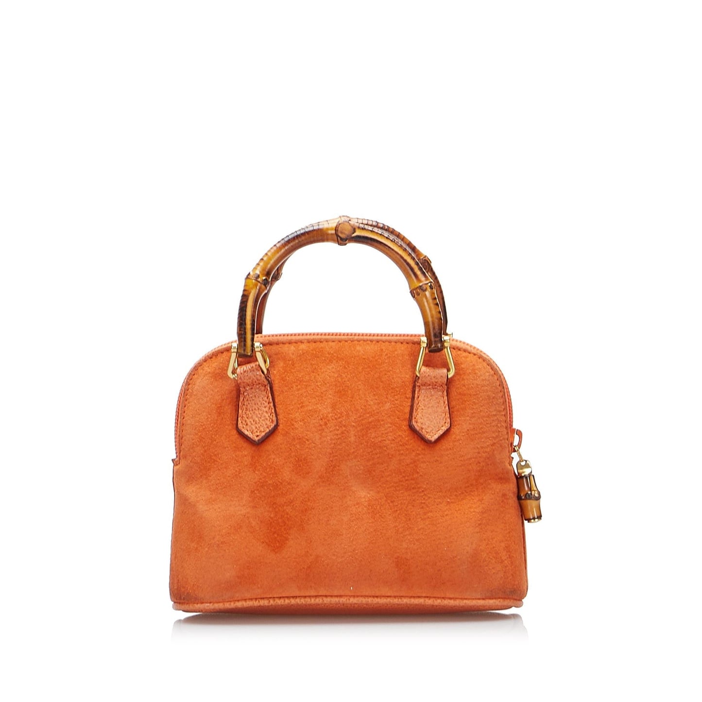 Gucci Bamboo SHG-zQB8au Calf Orange Satchel Bag