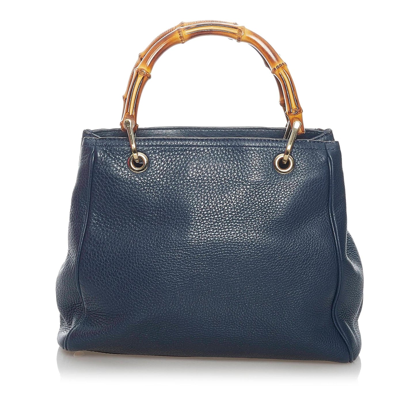 Gucci Bamboo Shopper SHG Leather Calf Blue Satchel Bag Satchel Shg