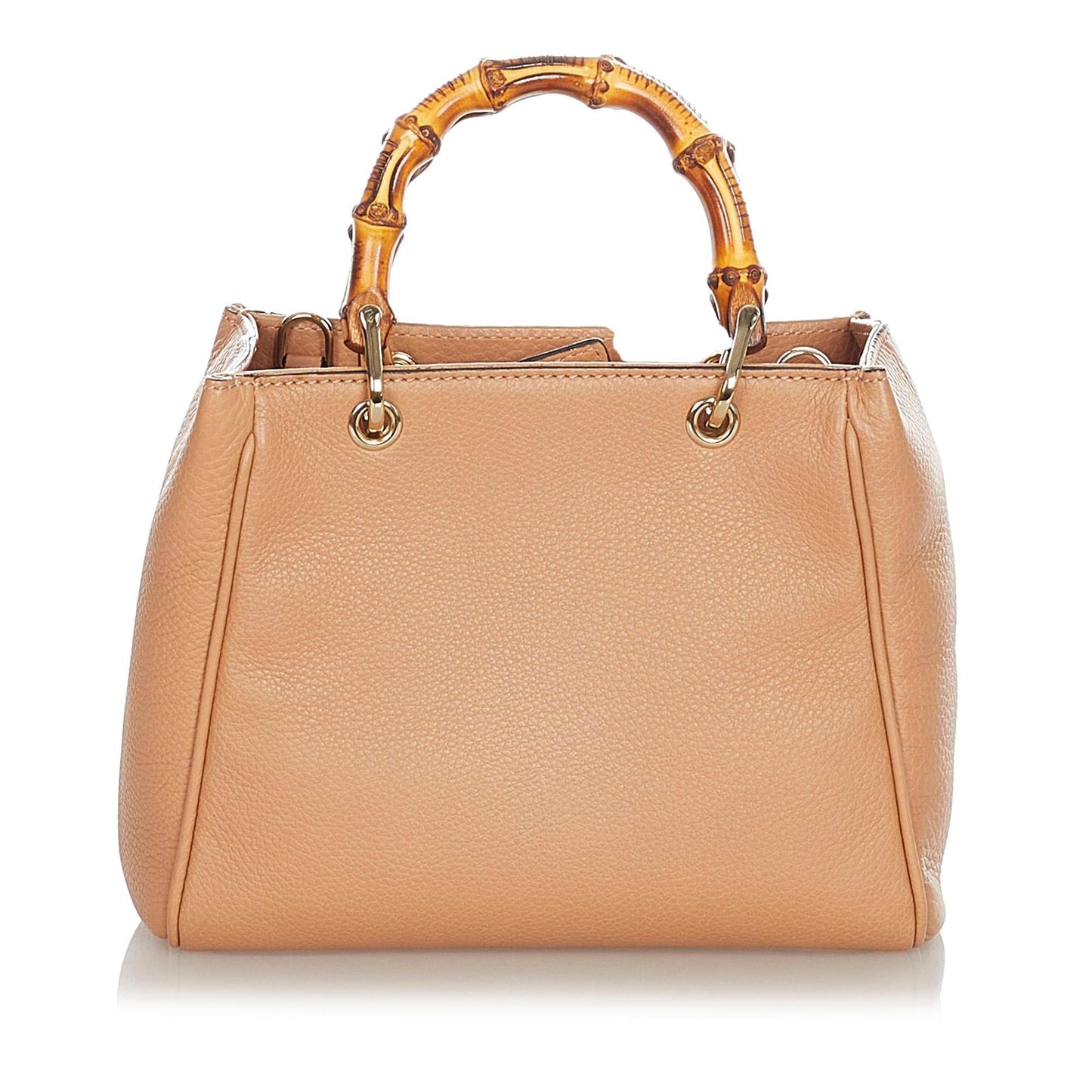 Gucci Bamboo Shopper SHG Leather Calf Brown Satchel Bag 9