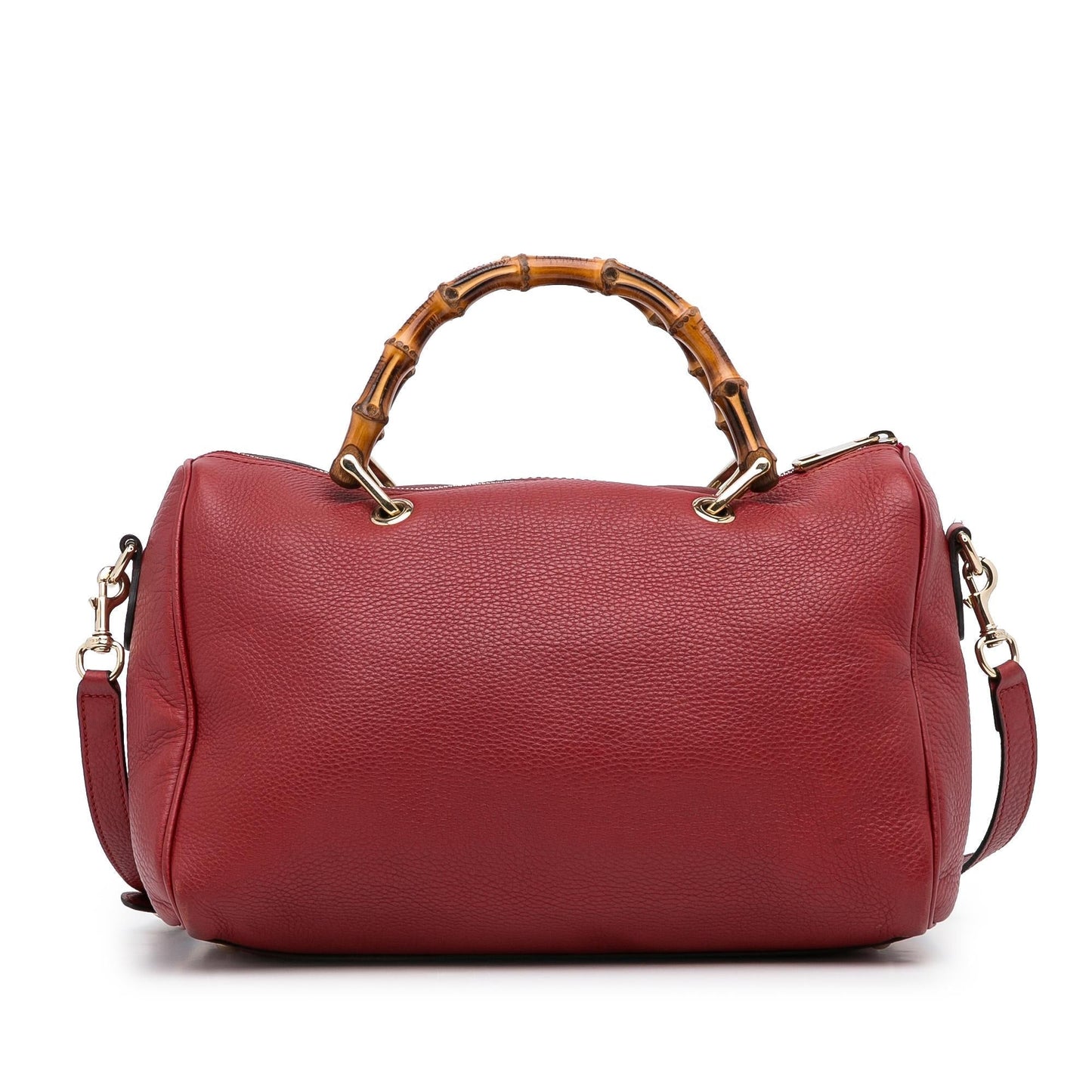 Gucci Bamboo Shopper SHG-AvU9DN Calf Red Satchel Bag