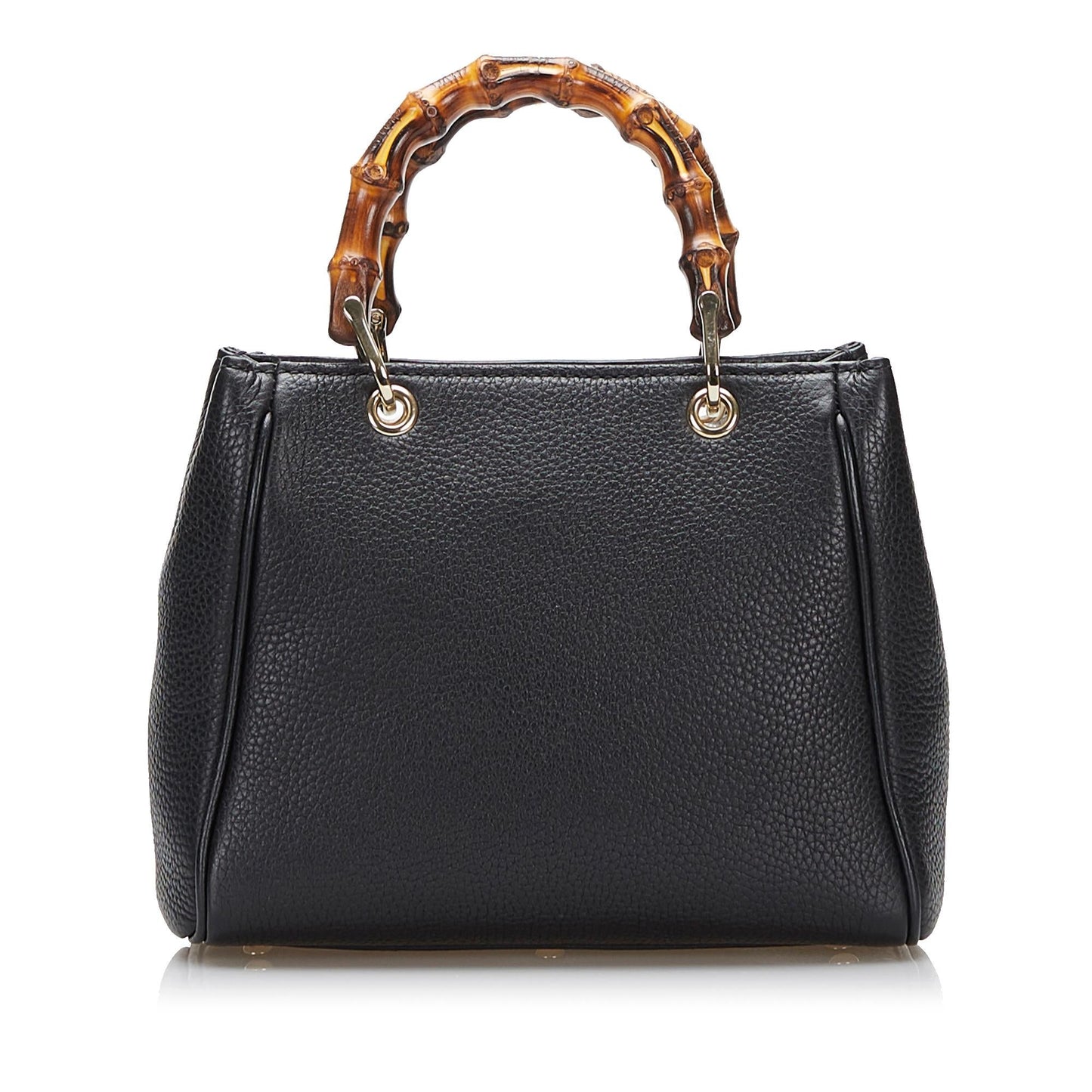 Gucci Bamboo Shopper SHG-Etyhpy Calf Black Satchel Bag