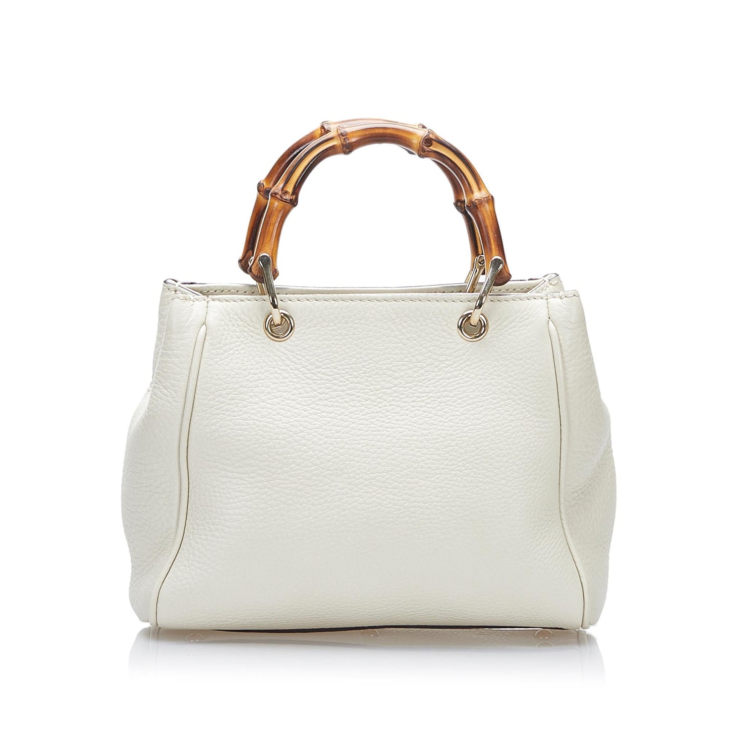 Gucci Bamboo Shopper SHG-seLJY7 Calf White Satchel Bag