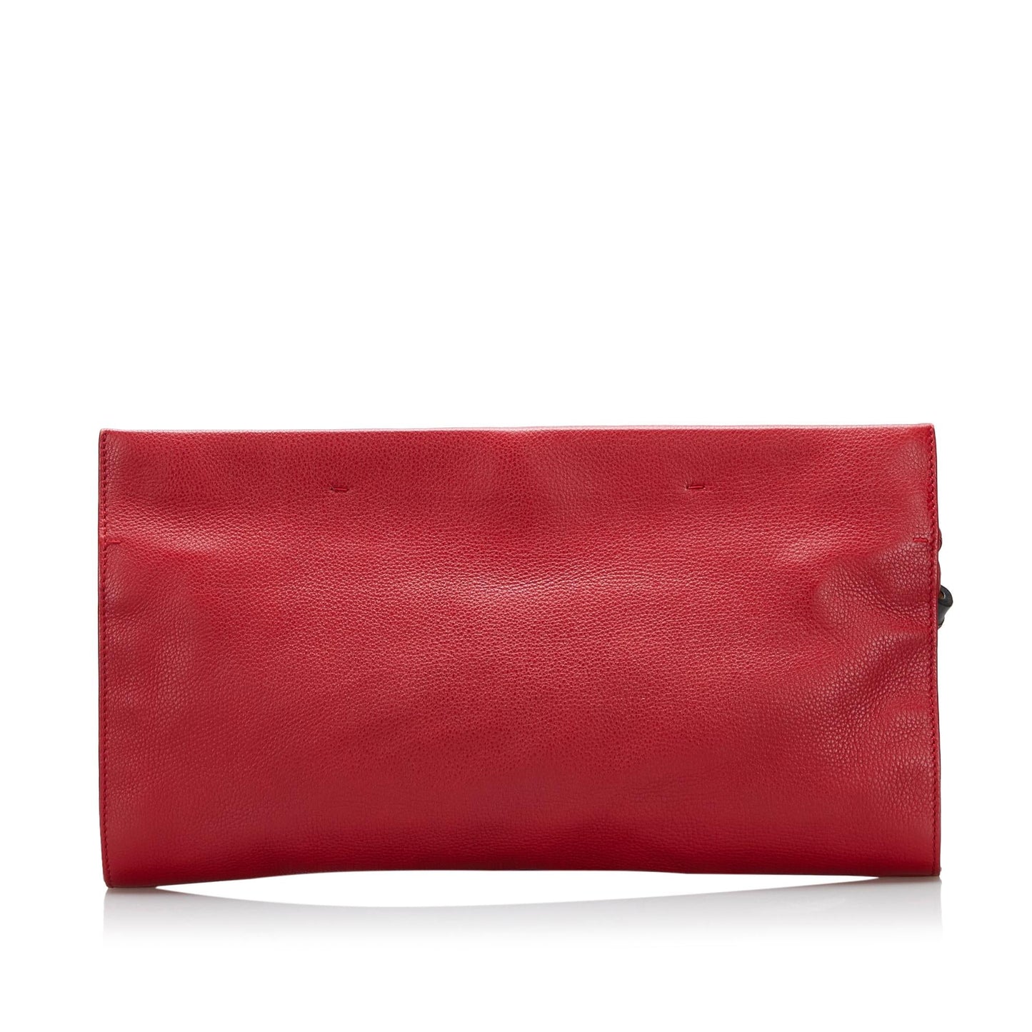 Gucci Bamboo Tassel SHG Calf Red Clutch Bag