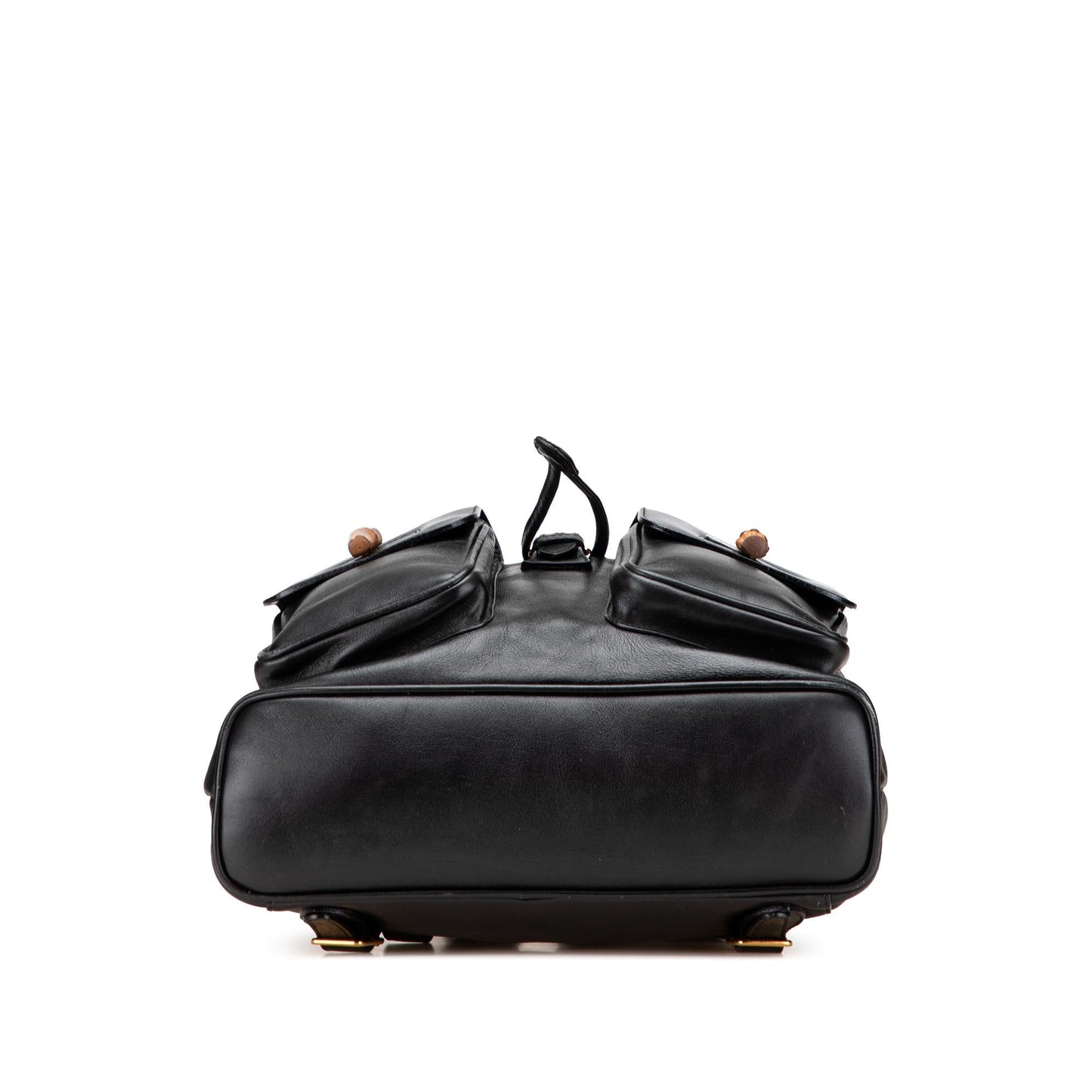 Gucci Bamboo Drawstring Backpack Calf Calfskin Black Jewelry