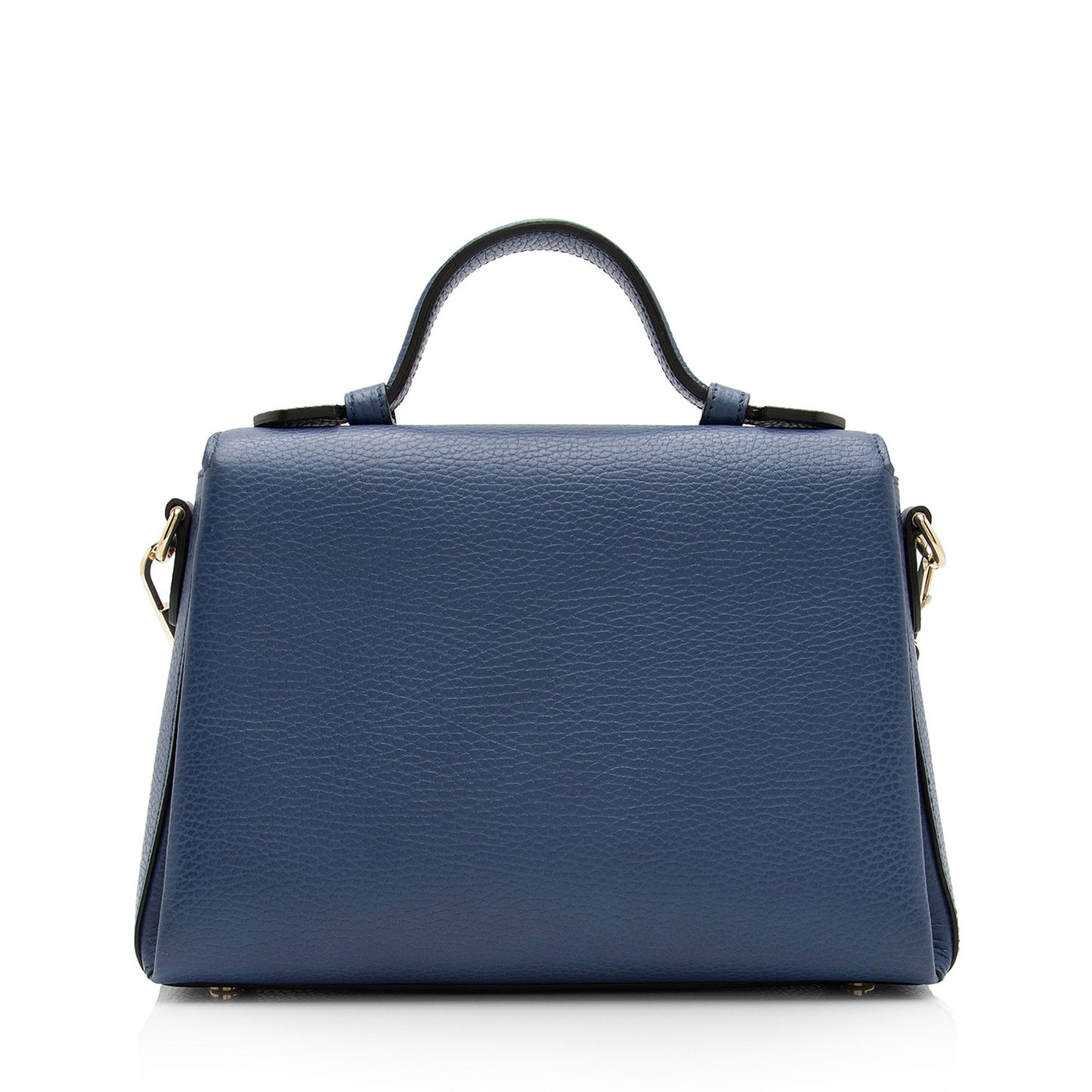 Gucci Interlocking G SHF-2x4YHi Calfskin Blue Small Top Handle Crossbody Bag