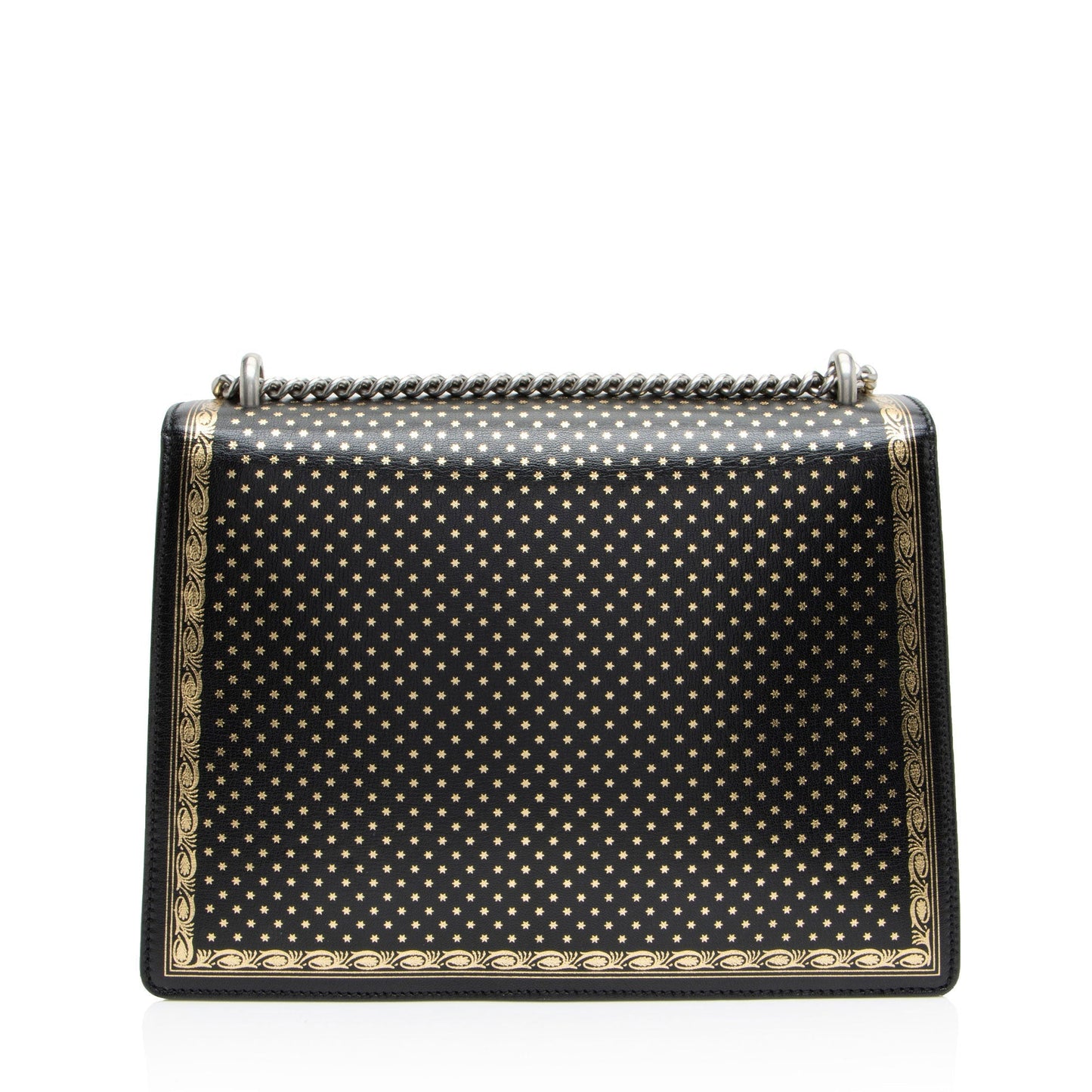 Gucci Star Print Guccy Dionysus Calfskin Black Gold Medium Shoulder Bag