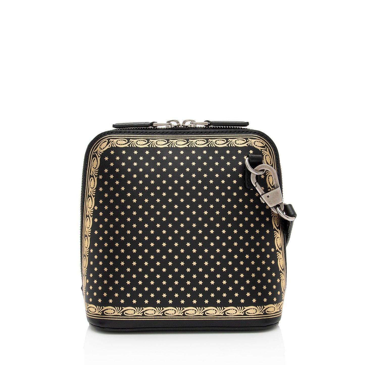 Gucci Star Print Guccy Calfskin Black Gold Mini Crossbody Bag