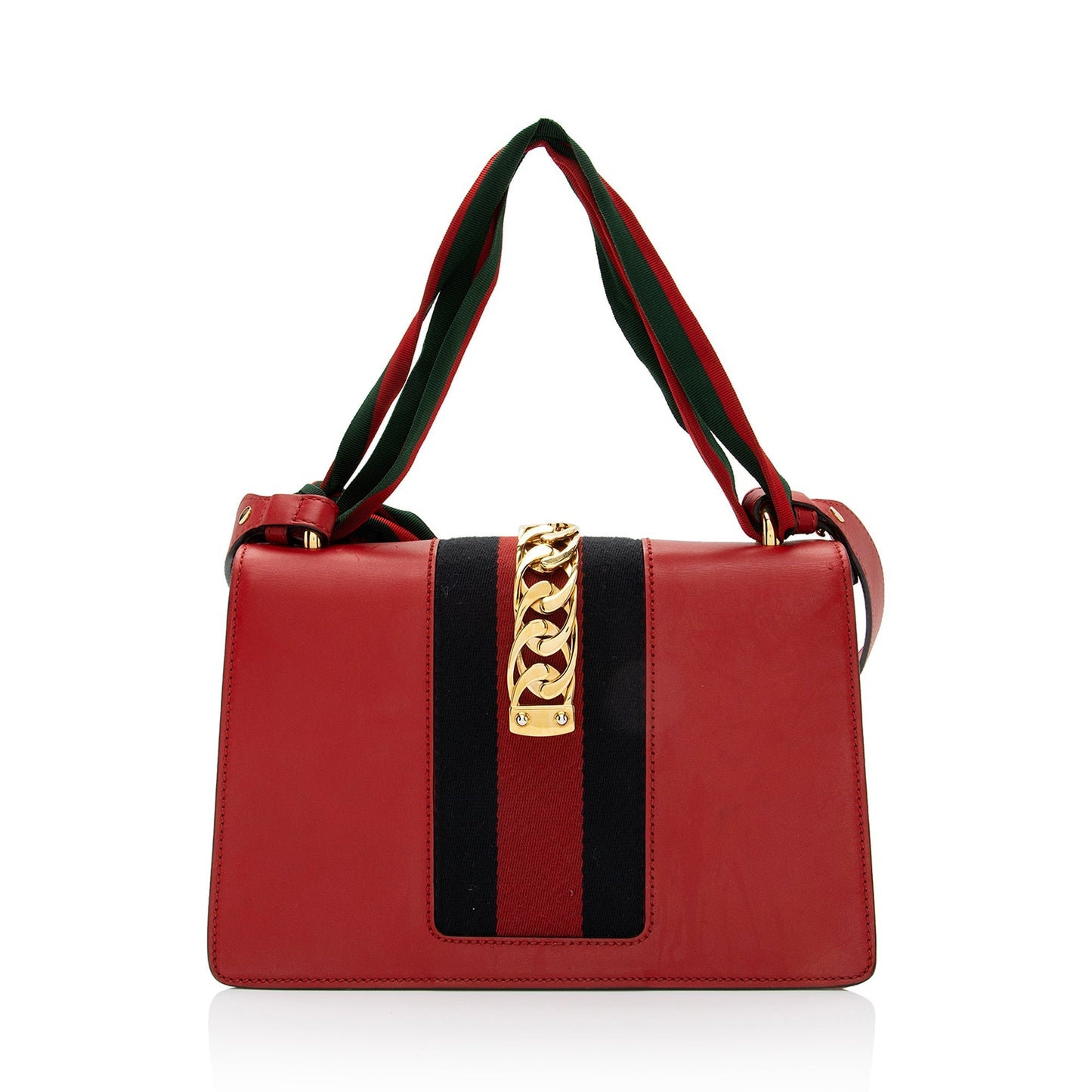 Gucci Sylvie SHF-eOUvJC Nylon Calfskin Red Small Shoulder Bag