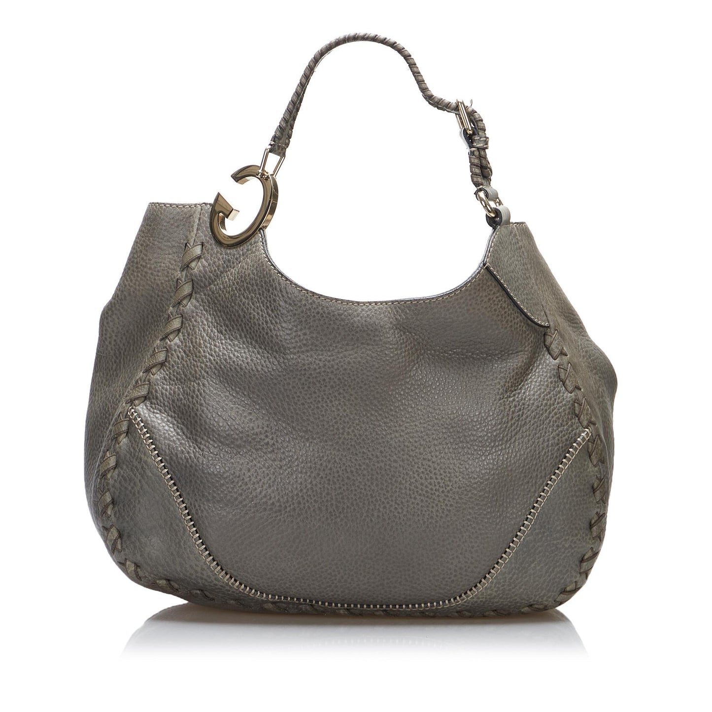 Gucci Charlotte SHG-xx3mfJ Calf Grey Tote Bag