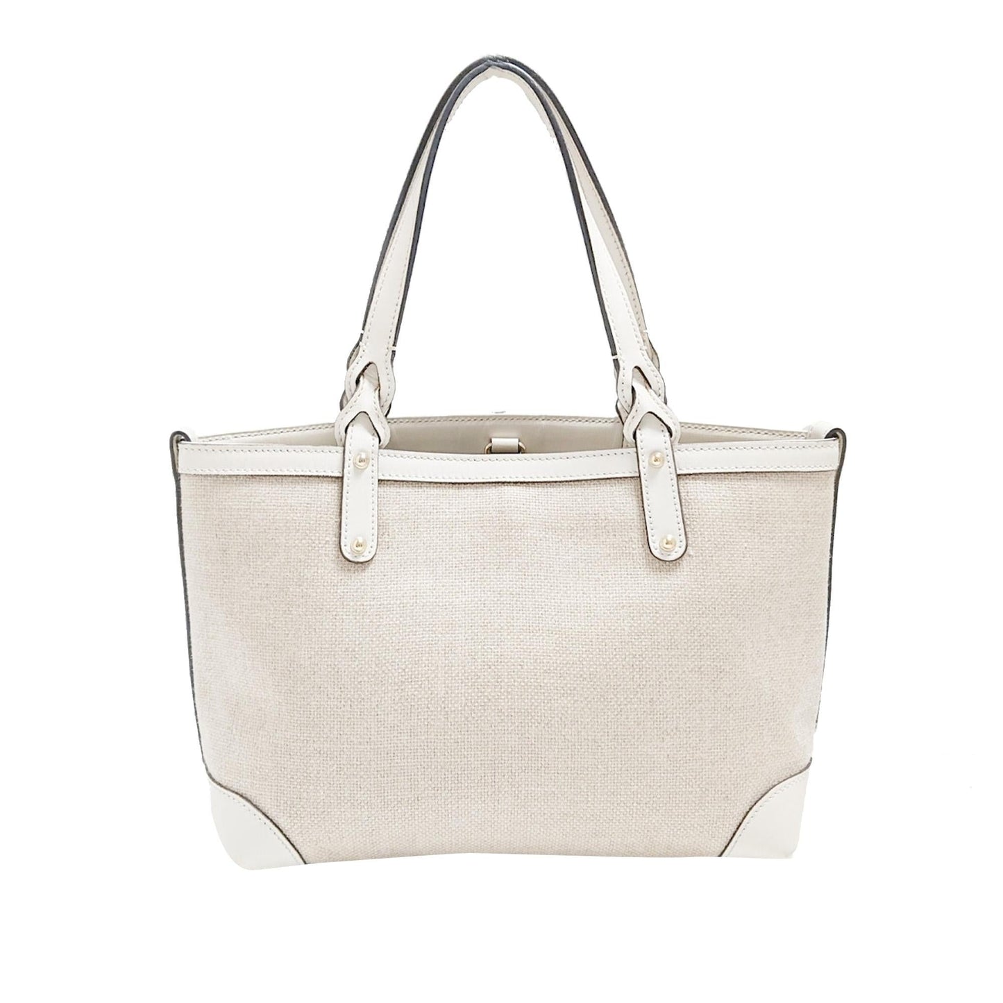 Gucci Craft SHG Canvas Calf White Grey Tote Bag