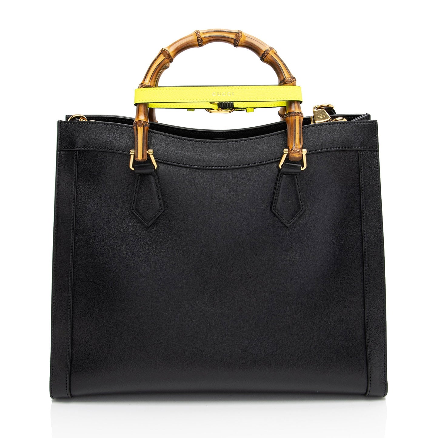 Gucci Cuir Diana SHF-1Bld5g Leather Black Medium Tote Bag