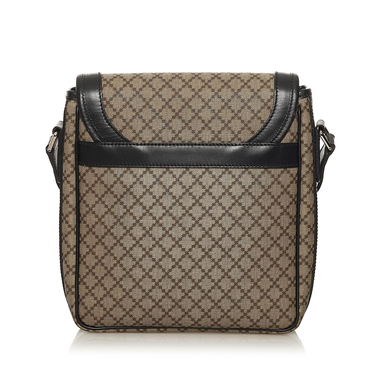 Gucci Diamante SHG Canvas Black Brown Crossbody Bag