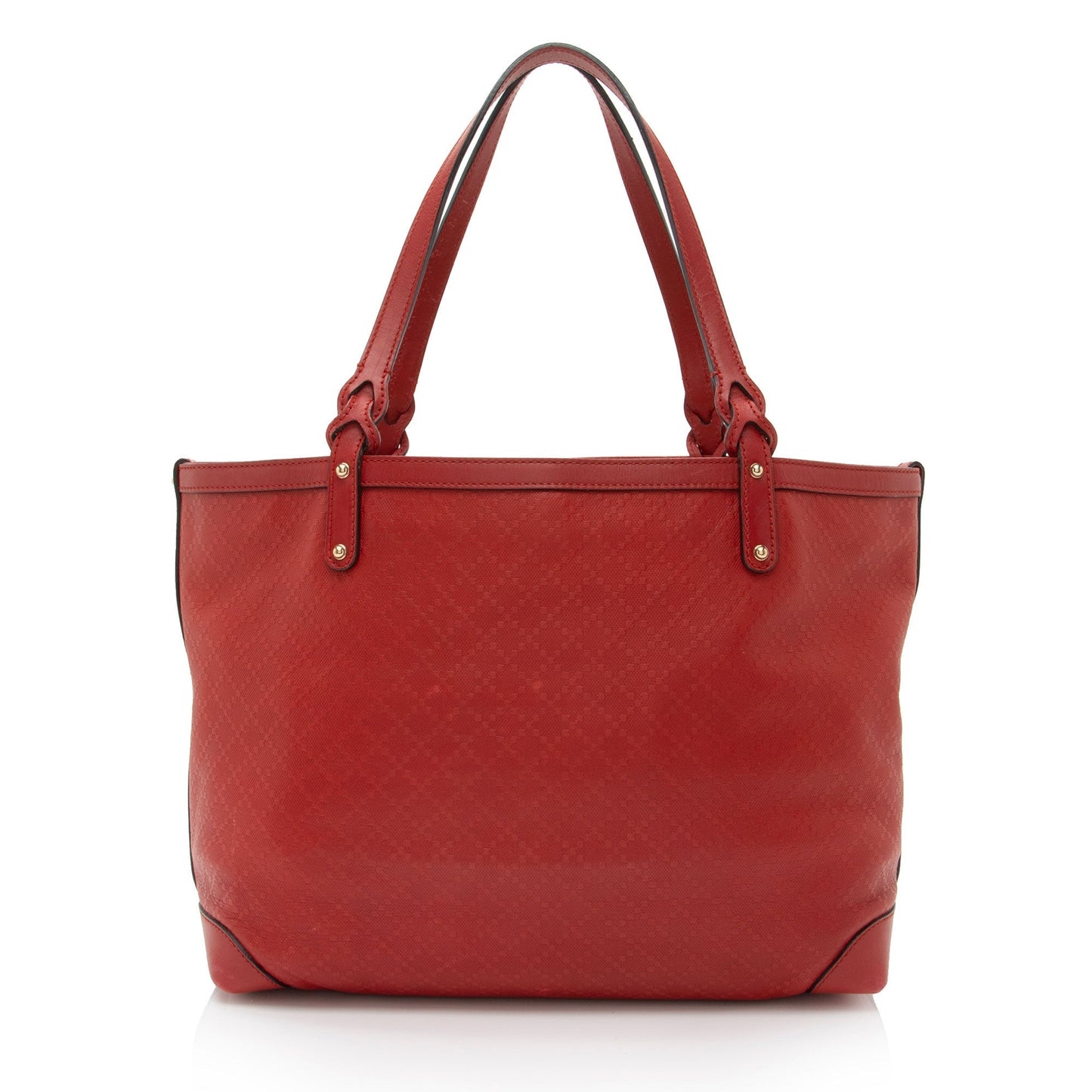 Gucci Diamante Craft SHF-sl89Pi Leather Red Medium Tote Bag