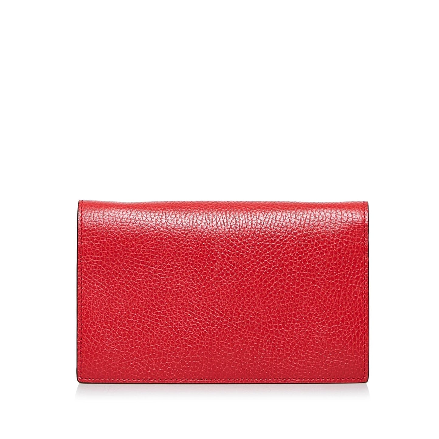 Gucci Dollar Interlocking G Wallet on Calf Red Chain Crossbody Bag